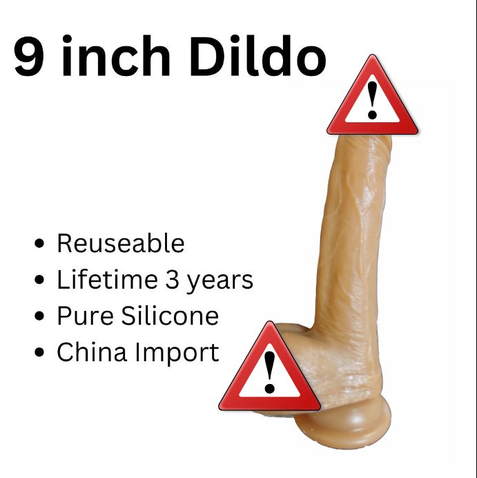 8 Inch Dildo skin and dark brown color